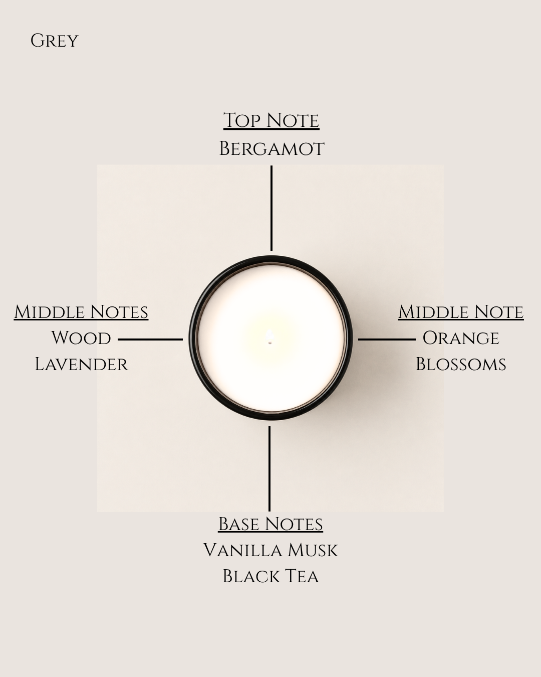 Grey Scented Candle